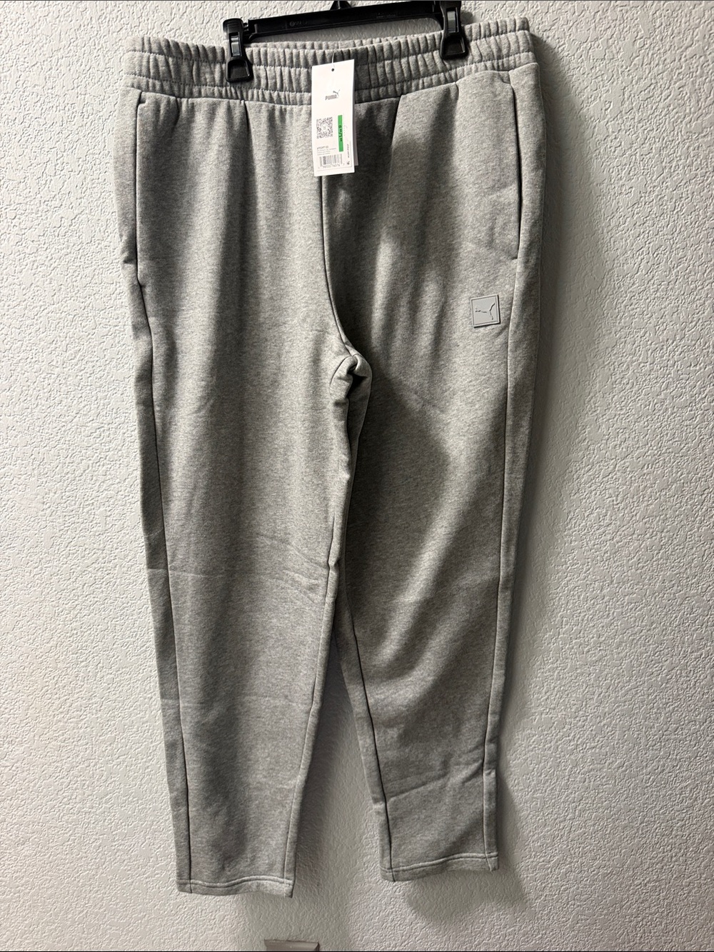 Puma Light Gray Men's Fleece Joggers